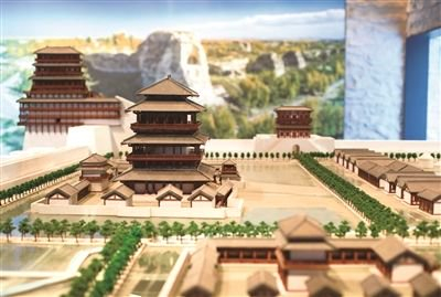 统万城西城复原沙盘模型