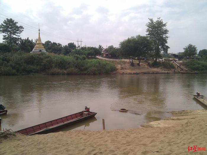 ↑从莫艾河泰国一侧看缅甸