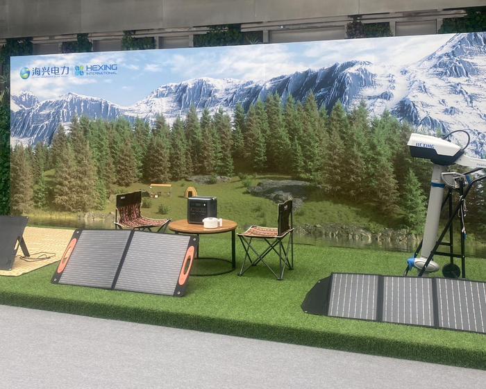 海兴电力面向海外推出的部分产品，财联社记者拍摄