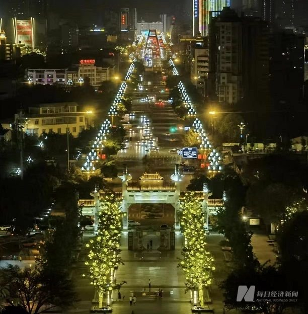 德阳夜景 图片来源：每经记者 熊嘉楠 摄