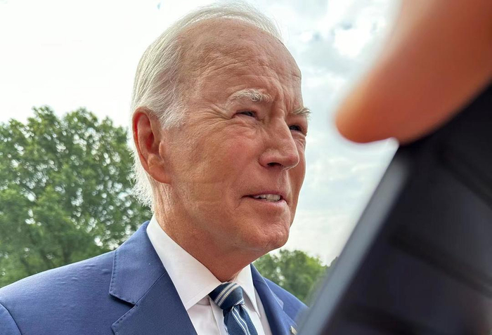 ↑拜登接受媒体采访