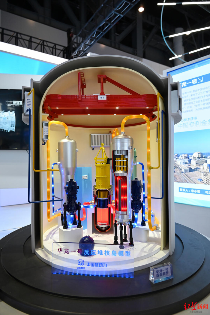 ▲华龙一号反应堆核岛模型