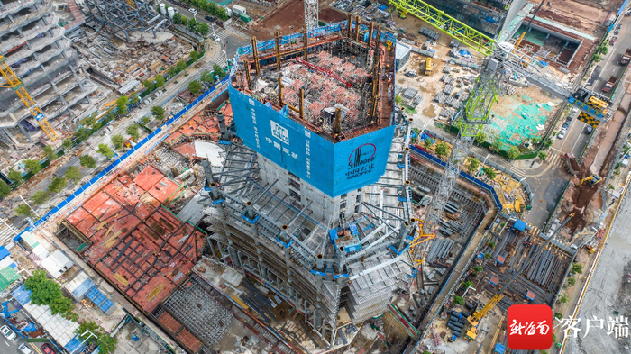 　　中国石化自贸大厦项目。记者 刘洋 摄