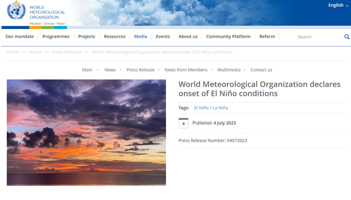 （来源：世界气象组织）