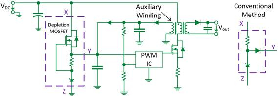 图4：用于SMPS启动电路的耗尽型MOSFET