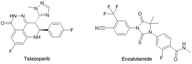 图8 Talazoparib与enzalutamide化学结构