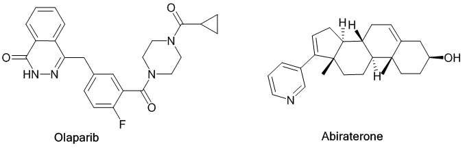图7 Olaparib与abiraterone化学结构