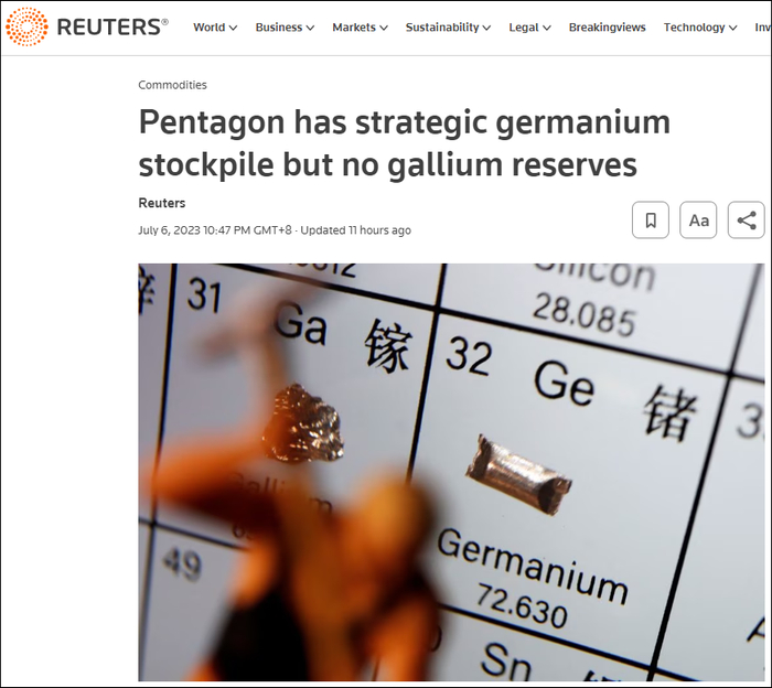 路透社报道截图
