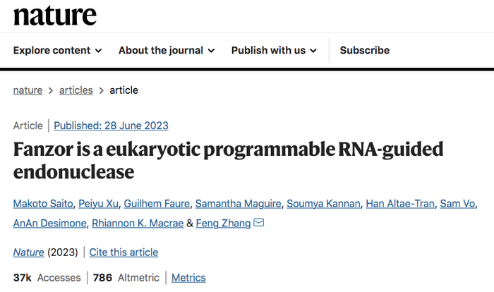 该研究由麻省理工学院麦戈文研究所、布罗德研究所和哈佛大学的科学家共同完成，华人科学家张锋领导了此次研究。