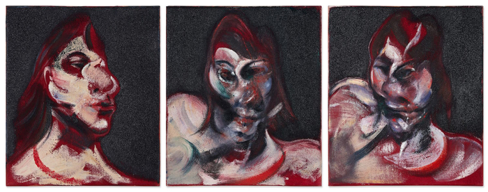 图：弗朗西斯-培根《Three Studies for Portrait of Henrietta Moraes》