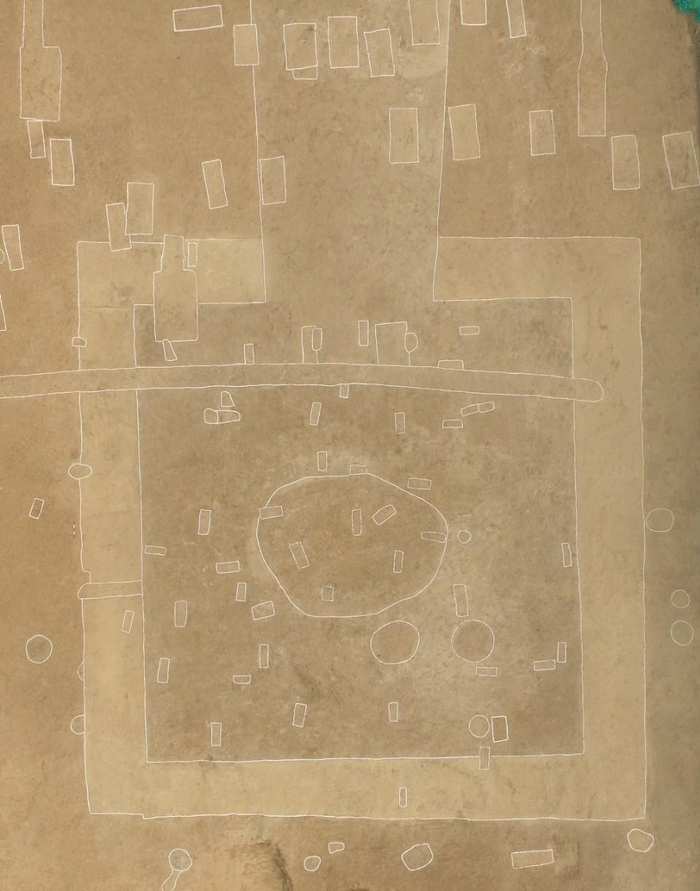 临淄南马坊大墓平面图（上为南）