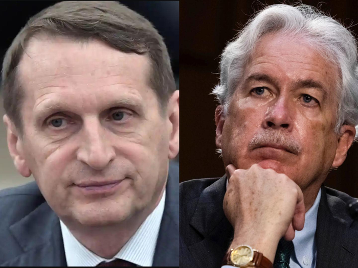 ▲谢尔盖·纳雷什金和威廉·伯恩斯