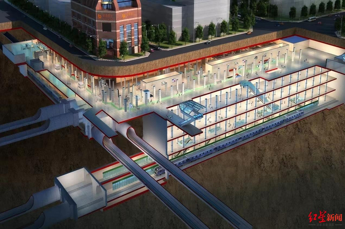 ▲骡马市站效果图