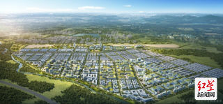 △蒲江铁路物流港总体规划效果图