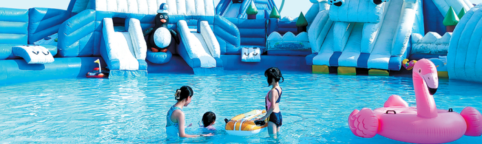 △江门不少景区都设置了水乐园，受到大小朋友的喜爱。陆沿任 摄。