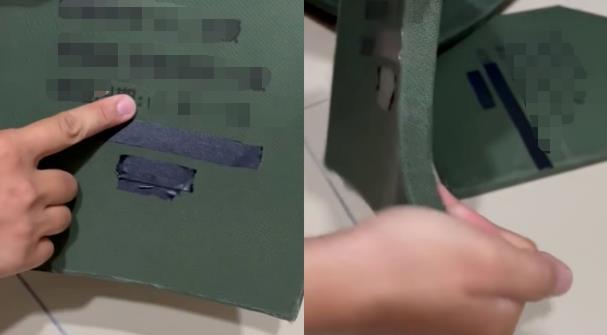   林秉宥上传实测视频称，台军刚拿到的抗弹板，硬板直接软掉，用手就能掰弯。（图自：中时新闻网）