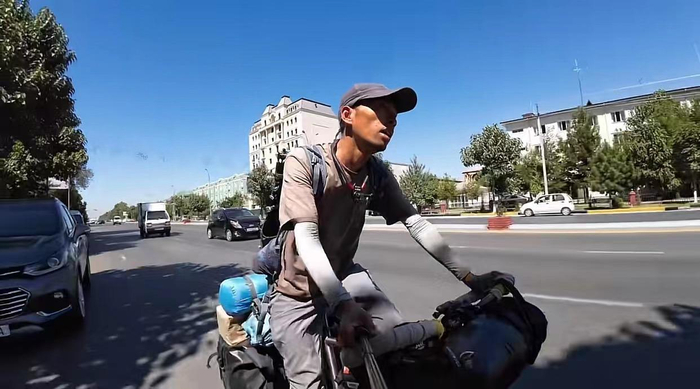 ▲徐云的骑行视频截图