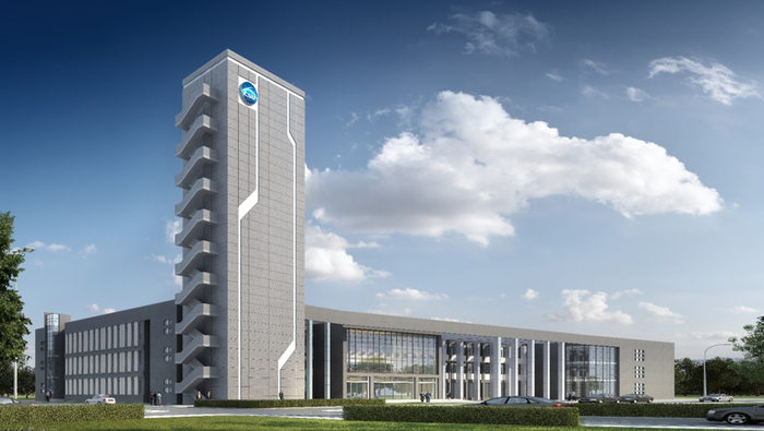 △电磁弹射微重力实验装置（4秒）效果图。