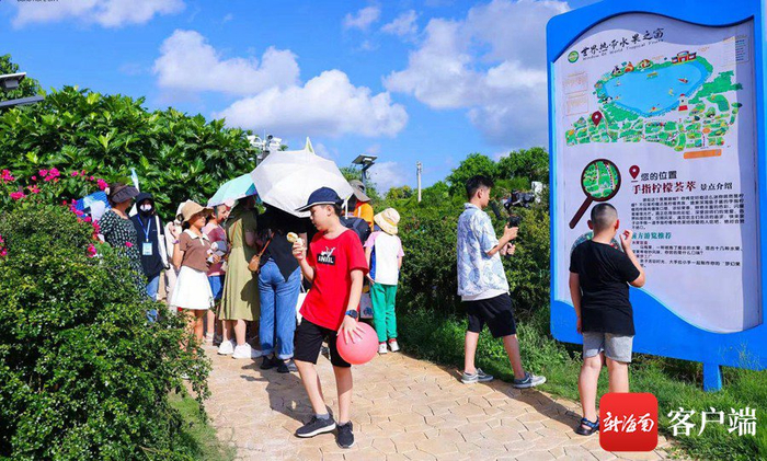 　　7月22日，2023乐城明“眸”之旅暑期爱眼护眼研学活动启动，20组亲子家庭畅玩世界热带水果之窗。记者沙晓峰 摄