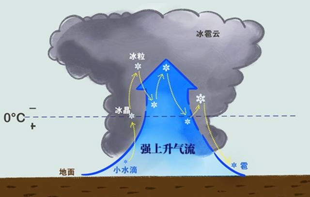 ▲冰雹形成过程 图源：新华网