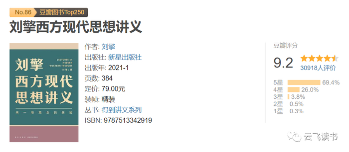 本文节选自刘擎教授的《西方现代思想讲义》