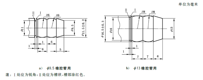 图5 软管接头的形状及尺寸