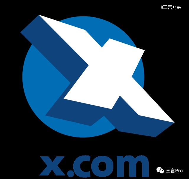 马斯克1999年创办的x.com Logo形象