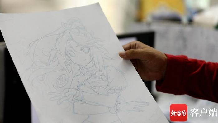 国内知名漫画家极乐鸟手稿展示。记者 吴兴财 摄