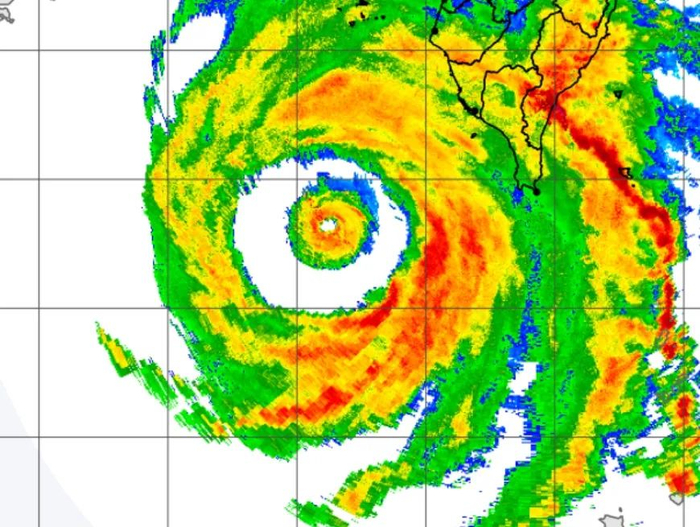 △台风“杜苏芮”雷达云图