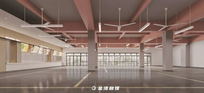 ▲初中食堂效果图