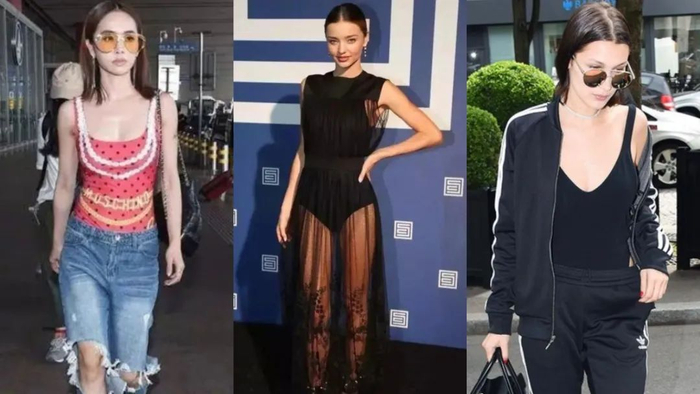 正在上街的连体泳衣 丨 图源：微博