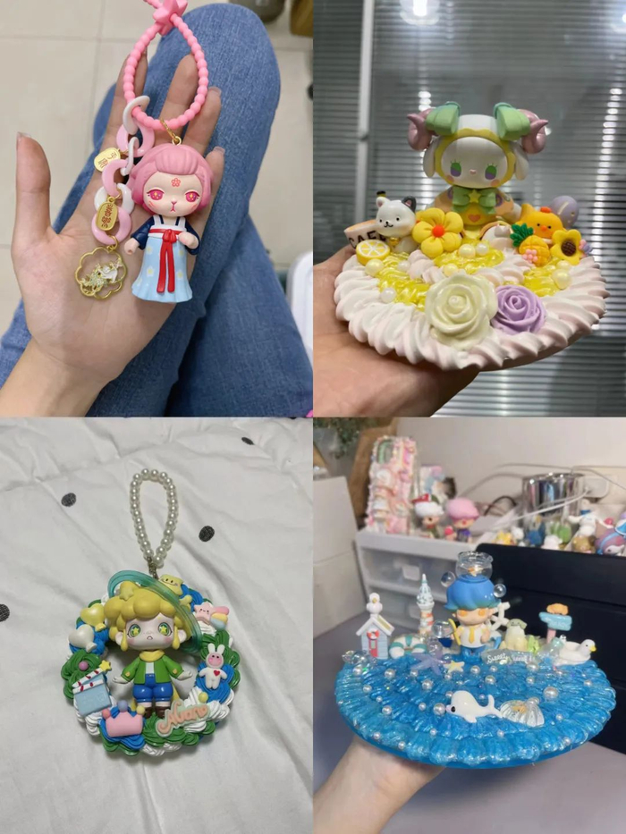 马嘉琪制作的奶油胶手机支架/受访者提供。