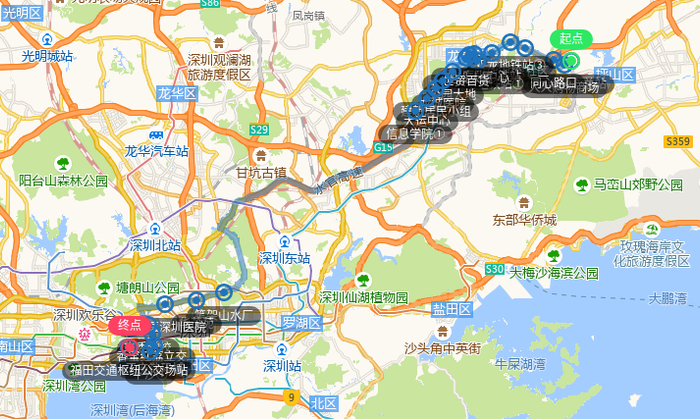 ▲E6线调整后运行线路图