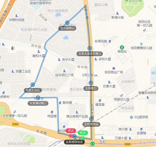 ▲B866线（单环线）线路图