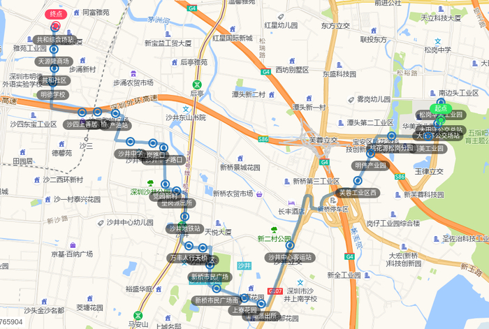 ▲M333线调整后运行线路图