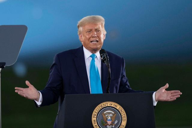 资料图：美国前总统特朗普。图/新华社