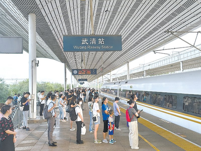 　　因高铁而兴，武清被称为“高铁拉来的新城”。 武清站供图