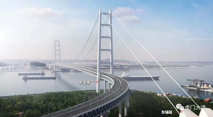 ▲狮子洋大桥东主塔效果图（供参考）