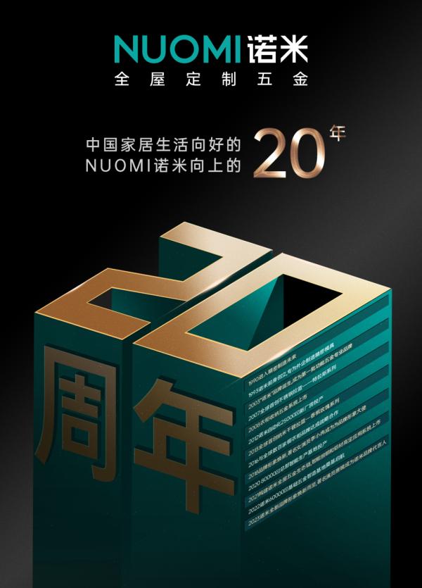 今年，恰逢NUOMI诺米成立20周年。