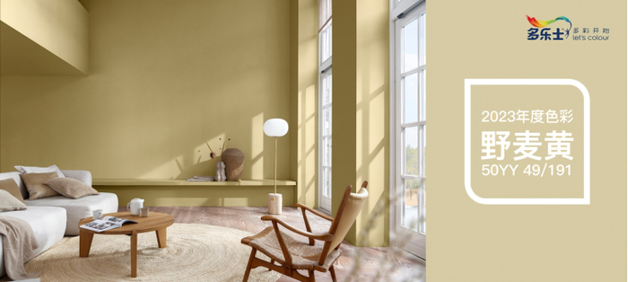 多乐士 2023年度主题色彩野麦黄（色号50YY 49/191）