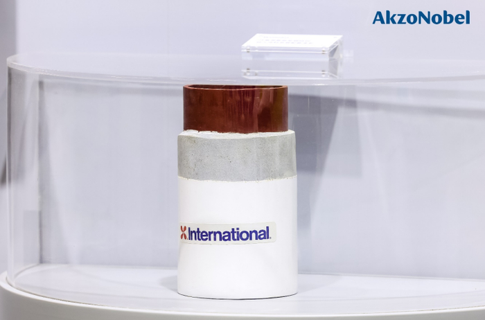 现场展示的涂刷了环氧膨胀型防火涂料（Chartek®8823）的防火构件