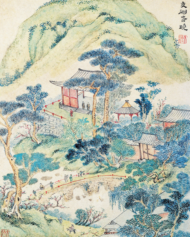 支硎春晓 明文伯仁绘 选自《姑苏十景图》