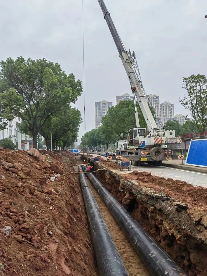 江西省鹰潭市贵溪市一个集中制冷项目施工现场。图/受访者供图