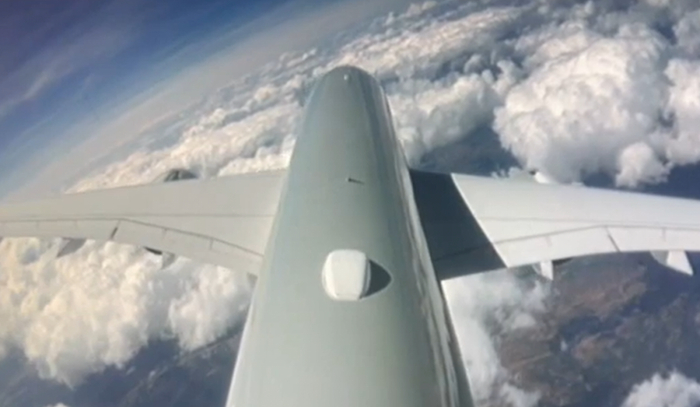 A350垂直尾翼摄像头画面，图自airlineratings。