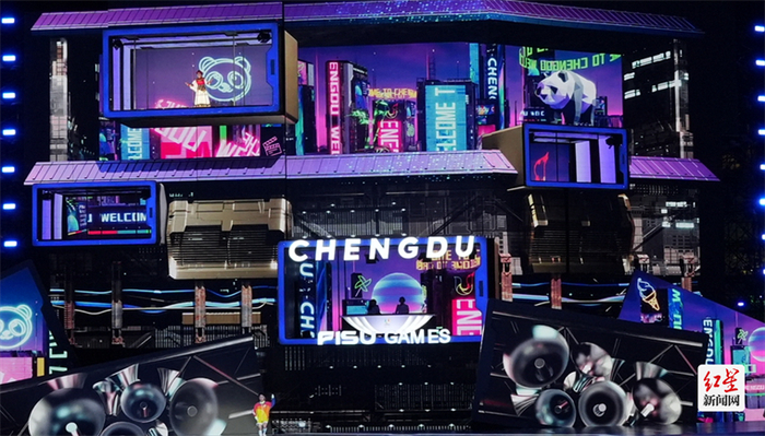 ▲成都大运会闭幕式舞台主屏