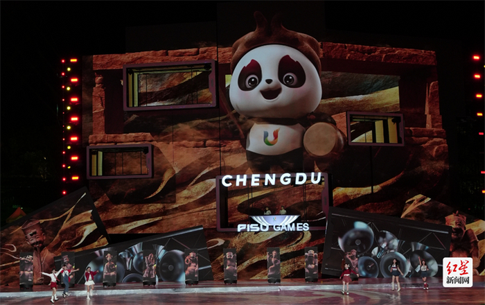 ▲成都大运会闭幕式彩排现场