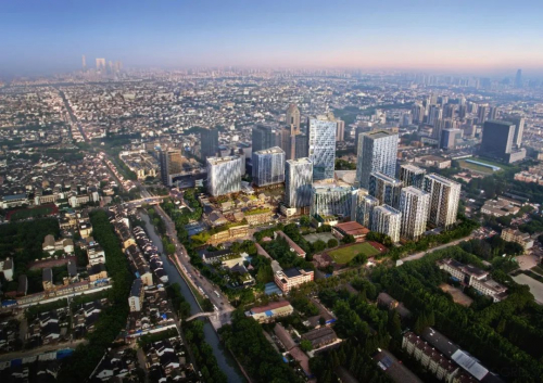 *苏州华贸中心俯瞰效果图