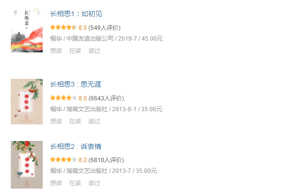 《长相思》小说图片 图片来源：豆瓣