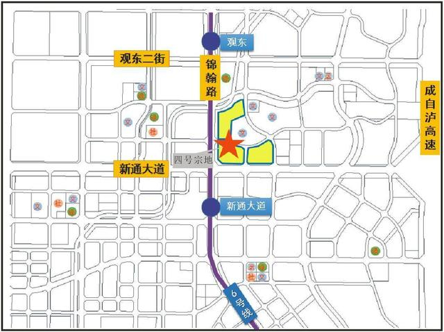 高新区78亩地块位置示意图