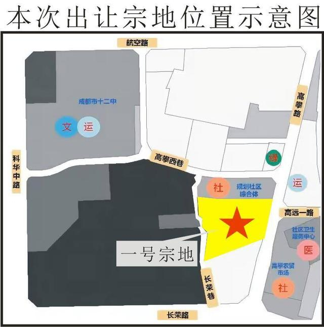 武侯区高攀路14亩宗地位置示意图